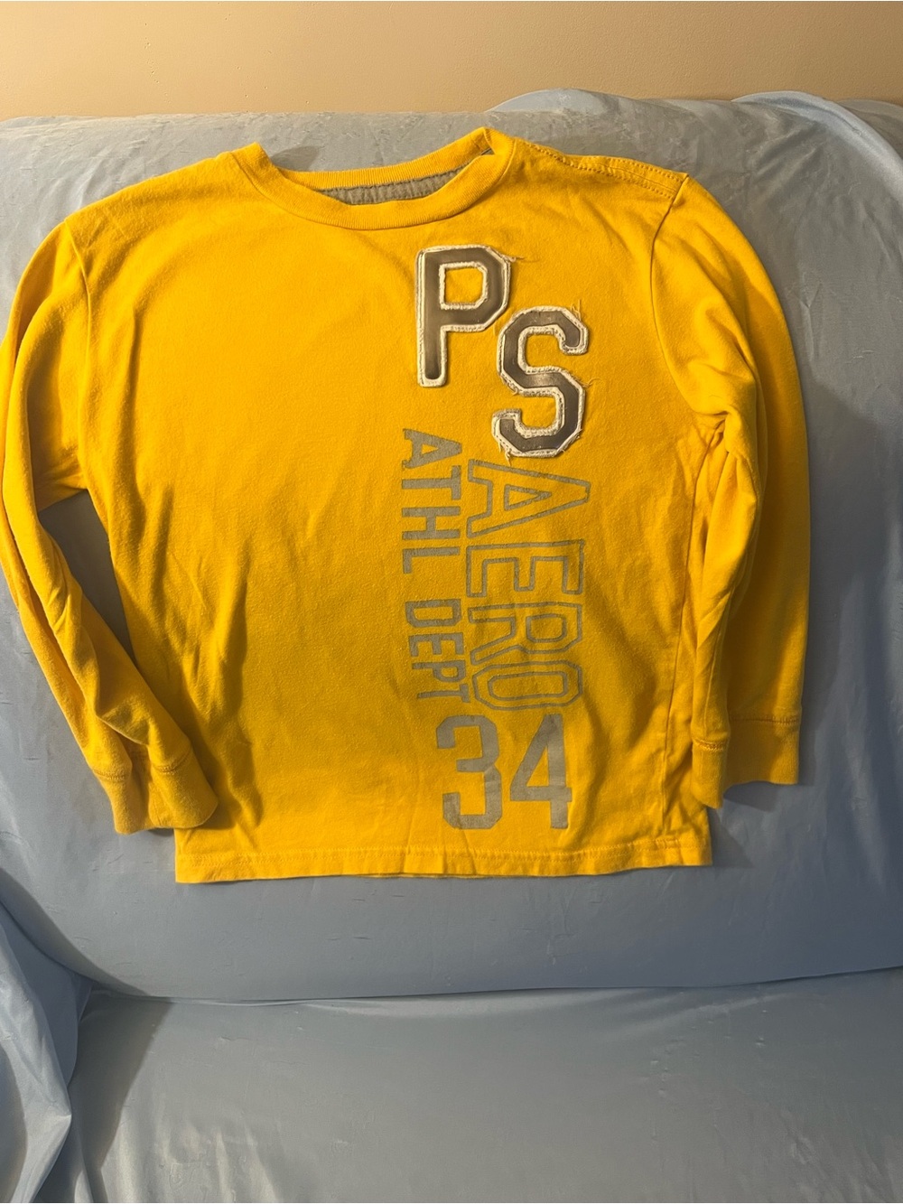 Aeropostale Yellow PS Graphic Long-Sleeve Tee